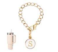 Letter Charm Accessories for Stanley Cup, Letter Charm Accessories Personalized Name ID Letter Handle Charm Letter Charm for Stanley Tumblers (Letter S)