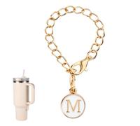 Letter Charm Accessories for Stanley Cup, Letter Charm Accessories Personalized Name ID Letter Handle Charm Letter Charm for Stanley Tumblers (Letter M)