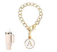 Letter Charm Accessories for Stanley Cup, Letter Charm Accessories Personalized Name ID Letter Handle Charm Letter Charm for Stanley Tumblers (Letter A)