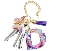 Letter Charm For Cup,Letter Bag Charm With Butterfly And Tassel - Cute Trendy Modern Backpack Pendant, Water Bottle Jewelry For School Work Outdoor Hiking Beach