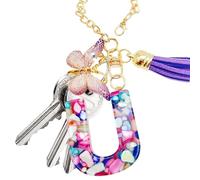 Letter Charm For Cup | Letter Cup Decoration With Butterfly And Tassel - Cute Modern Mug Initial Keychain, Backpack Pendant, Water Bottle Jewelry For School Work Gym