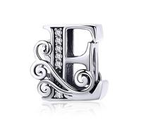 Letter Charms for Pandora Bracelets 925 Sterling Silver Charms E Initial Bead Jewelry Gifts for Women Girls