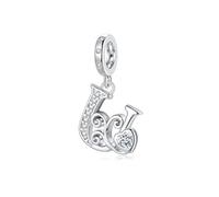 Letter Charms for Pandora Bracelets Silver Alphabet Initial Charms U Bead Pendant Jewelry Gift for Women Girls