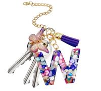 Letter Cup Chains - Letter Water Bottle Charm With Butterfly And Tassel | Cute Trendy Modern Backpack Pendant, Water Bottle Jewelry For School Work Outdoor Hiking Beach