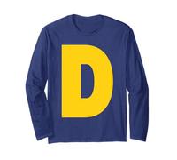 Letter D Chipmunk Group Matching Halloween Costume Cosplay Long Sleeve T-Shirt