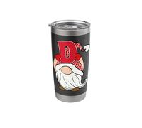Letter D Christmas Gnome Initial Graphic Stainless Steel Insulated Tumbler