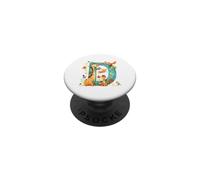 Letter D Giraffe Jungle Animals Watercolor Art PopSockets Adhesive PopGrip