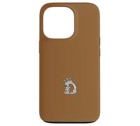 Letter D Initial + Crown Brown Case for iPhone 13 Pro