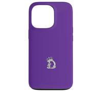 Letter D Initial + Crown Purple Case for iPhone 13 Pro