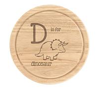 Letter D is for Dinosaur Wooden Chopping Cheese Board Round 25cm