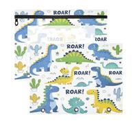Letter Document Pouch 2 Pack, Cartoon Dinosaur White