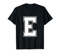 Letter E - Alphabet Bold Capital Upper Case Initial Monogram T-Shirt