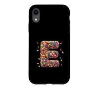 Letter E Candy Rainbow Sprinkles Monogram Men, Women, Kids Case for iPhone XR