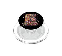 Letter E Candy Rainbow Sprinkles Monogram Men, Women, Kids PopSockets PopGrip for MagSafe