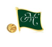 Letter Expression Mother Magical Golden Metal Flag Lapel Pin Badge
