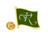 Letter Expression Rainbow Golden Metal Flag Lapel Pin Badge