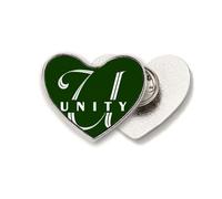 Letter Expression Unity Art Deco Fashion Heart Metal Pin Brooch Clip Love