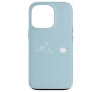 Letter Feather Pen from Shimaenaga Japan Wild Bird of Hokkaido Cute White Birds Snowflake Case for iPhone 13 Pro