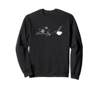 Letter Feather Pen from Shimaenaga Japan Wild Bird of Hokkaido Cute White Birds Snowflake Sweatshirt