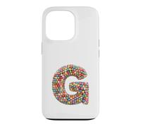 Letter G Candy Rainbow Sprinkles Monogram Men, Women, Kids Case for iPhone 13 Pro