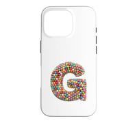 Letter G Candy Rainbow Sprinkles Monogram Men, Women, Kids Case for iPhone 16 Pro