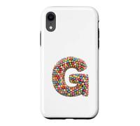 Letter G Candy Rainbow Sprinkles Monogram Men, Women, Kids Case for iPhone XR