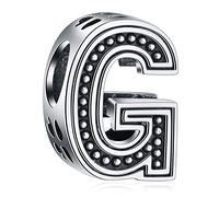 Letter G Charms, Vintage Initial G Alphabet Beads, fits Pandora Moments Bracelet, Gift for Graduation/Grandma/Grandkids