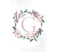 Letter G Notebook: Pink Floral Monogram Composition Notebook |130 lined pages 6x9 Matte Paperback Journal for Women, Teens and Girls| Ideal Personalised Gift