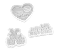 Letter Heart Shaped Silicone Molds for Making Home Decoration Holiday Present Epoxy Resin Craft Happy Easter Cast
