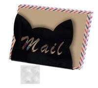 Letter Holder - Acrylic Cat Design Postcard Envelope Display Stand Durable Letter Organizer | Paper Document Sorter for Home Office Departments and