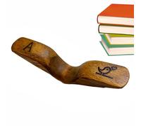 Letter Holder - Wooden Side Support, Handmade Reading Tool | Bookworm Accessories for Lovers Students Teachers Librarian, Side Turning, Study Desk, Library, Home Class