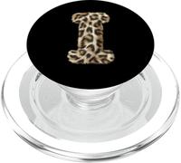 Letter I Cheetah Leopard Initial Print Name Zebra Matching PopSockets PopGrip for MagSafe