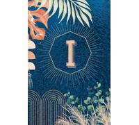 Letter - I - Initial Notebook: A Pretty Boho Monogram Composition Lined Notepad With A Doodle Picture In Each Corner, On Every Page.