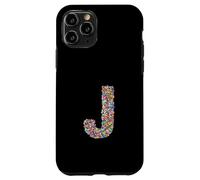 Letter J Candy Rainbow Sprinkles Monogram Style Case for iPhone 11 Pro