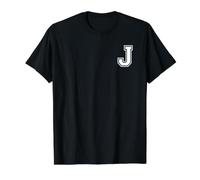 Letter J College Style Cool Value Graphic T-Shirt, Men, Black, S