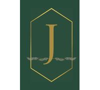 Letter J Initial Notebook 120 Pages Lined A5 Journal Slytherin Green