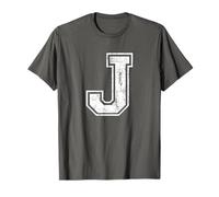 Letter J Uppercase Alphabet Initial School College Varsity T-Shirt