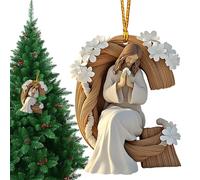 Letter Jesus Ornament For Cchristmas Tree | Jjesus Christian Ddecor Christmass Alphabet Ornaments | Jesuss Christian Decor, 2d Acrylic Alphabet Shaped Christmas Tree Ornaments For Home