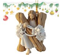 Letter Jesus Ornament For Cchristmas Tree | Jjesus Christian Ddecor Christmass Alphabet Ornaments | Jesuss Christian Decor, 2d Acrylic Alphabet Shaped Christmas Tree Ornaments For Home