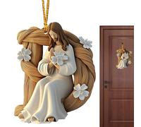 Letter Jesus Ornament For Cchristmas Tree | Jjesus Christian Ddecor Christmass Alphabet Ornaments | Jesuss Christian Decor, 2d Acrylic Alphabet Shaped Christmas Tree Ornaments For Home