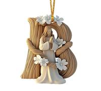 Letter Jesus Ornament For Cchristmas Tree | Jjesus Christian Ddecor Christmass Alphabet Ornaments | Jesuss Christian Decor, 2d Acrylic Alphabet Shaped Christmas Tree Ornaments For Home