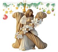 Letter Jesus Ornament For Cchristmas Tree | Jjesus Christian Ddecor Christmass Alphabet Ornaments | Jesuss Christian Decor, 2d Acrylic Alphabet Shaped Christmas Tree Ornaments For Home