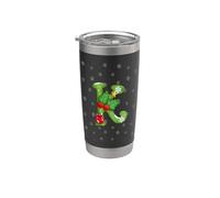 Letter K Alphabet Initial Personalized Christmas Theme Stainless Steel Insulated Tumbler