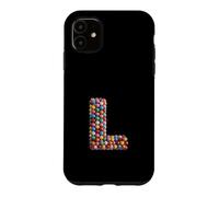 Letter L Candy Rainbow Sprinkles Monogram Men, Women, Kids Case for iPhone 11