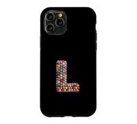 Letter L Candy Rainbow Sprinkles Monogram Men, Women, Kids Case for iPhone 11 Pro