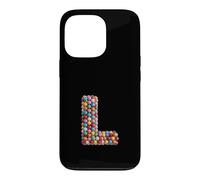 Letter L Candy Rainbow Sprinkles Monogram Men, Women, Kids Case for iPhone 13 Pro