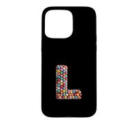 Letter L Candy Rainbow Sprinkles Monogram Men, Women, Kids Case for iPhone 15 Pro Max