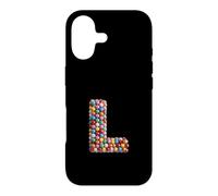 Letter L Candy Rainbow Sprinkles Monogram Men, Women, Kids Case for iPhone 17