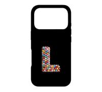 Letter L Candy Rainbow Sprinkles Monogram Men, Women, Kids Case for iPhone 17 Pro