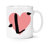 Letter L Heart Alphabet 10oz Mug Cup